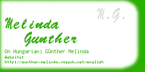 melinda gunther business card